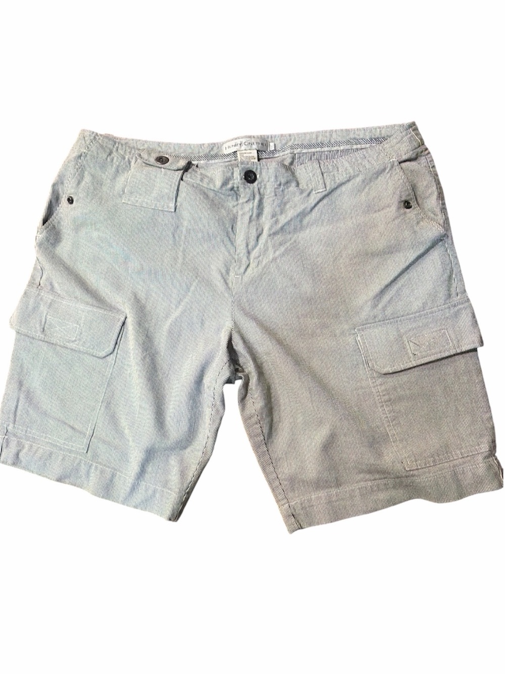 Henry Grethel Size XXL Grey Hickory Stripe Cargo Shorts Men’s 100% Cotton